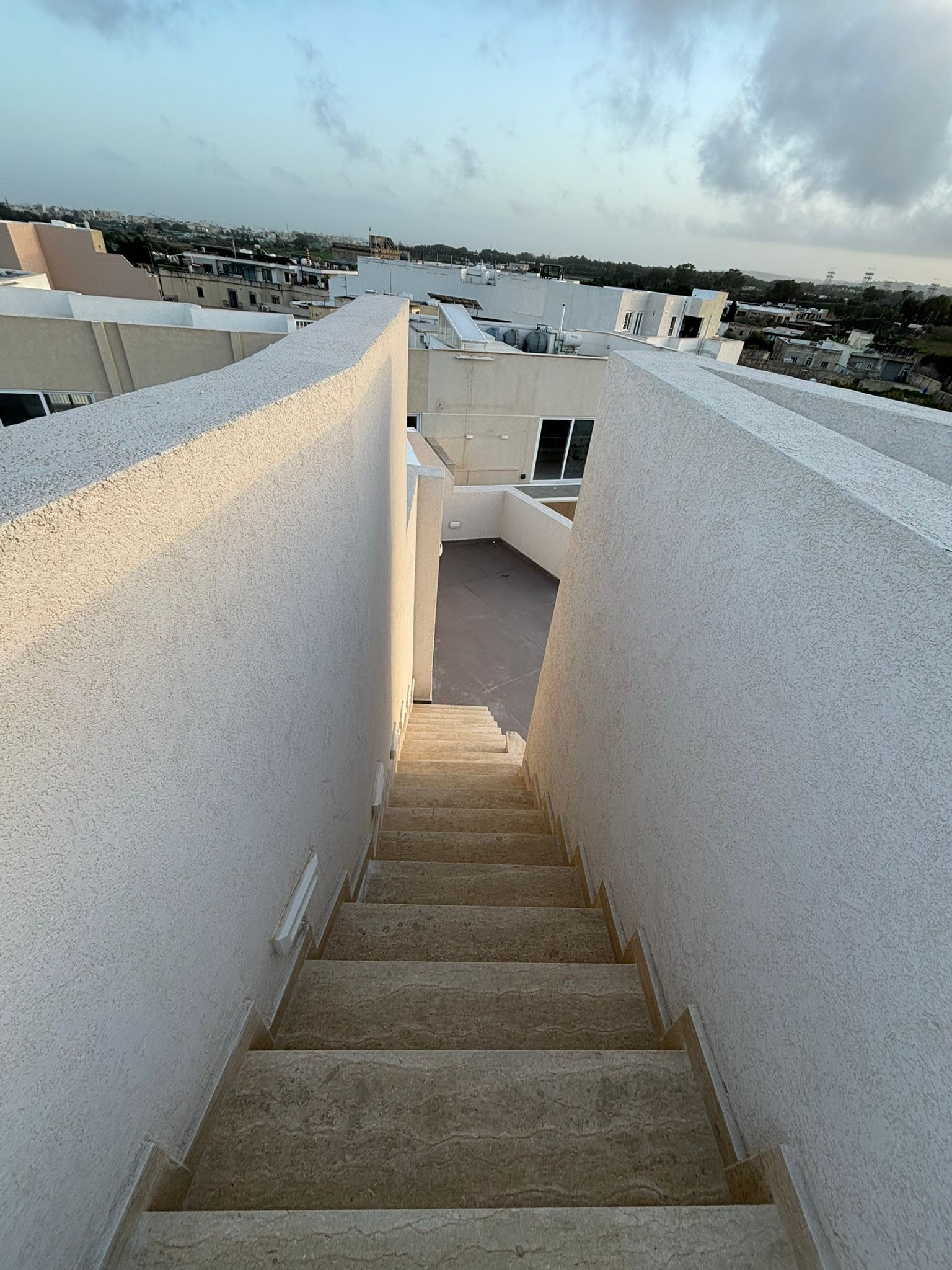 Stairs to the roof terrace at the GO07 penthouse